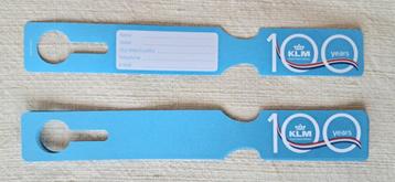Vintage KLM bagagelabel uitgegeven oor 100-jarig jubileum  beschikbaar voor biedingen