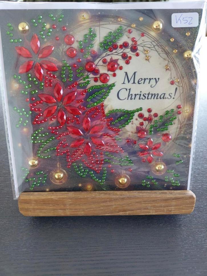 Klassieke kerstkaart Diamond painting, Hobby en Vrije tijd, Kaarten | Zelfgemaakt, Nieuw, Kerst, Ophalen