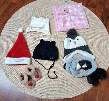 Babypakket voor winter kerst mutsen sjaal sloffen baby beschikbaar voor biedingen