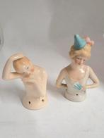 2 halfdoll porseleinen beeldjes., Antiek en Kunst, Ophalen of Verzenden