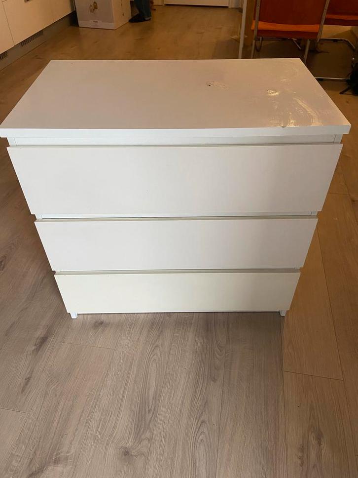 Malm ladekastje (Ikea) - 3 lades gratis!, Huis en Inrichting, Kasten | Ladekasten, Gebruikt, Minder dan 100 cm, 50 tot 100 cm