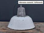 Emaille oude witte vintage hanglamp - lamp D36 H30, Antiek en Kunst, Antiek | Lampen, Ophalen of Verzenden