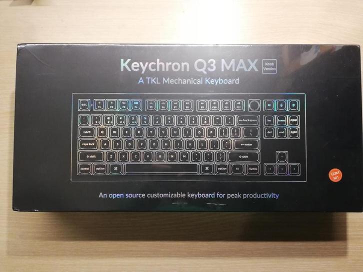Keychron Q3 MAX TKL Mechanical Keyboard, Computers en Software, Toetsenborden, Nieuw, Qwerty, Draadloos, Gaming toetsenbord, Ophalen