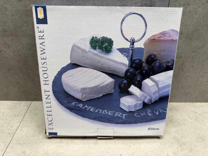 Leisteen kaasplank met toebehoren - NIEUW - C1310, Caravans en Kamperen, Kampeeraccessoires, Nieuw, Ophalen of Verzenden