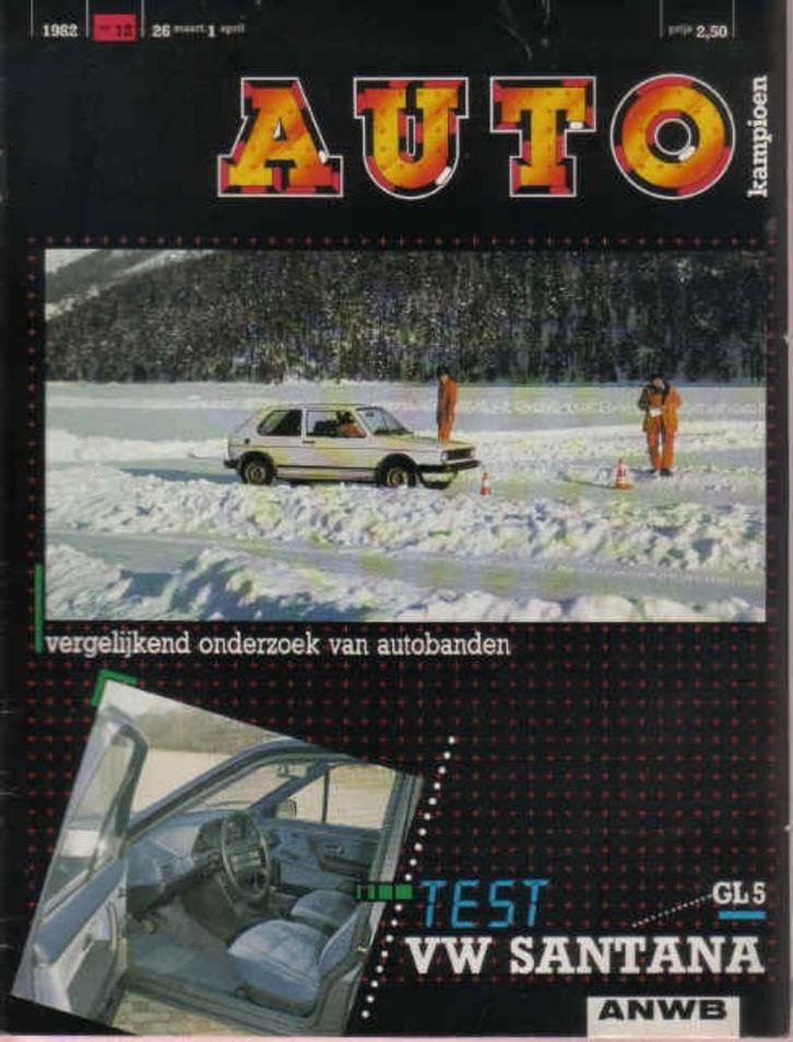 Autokampioen 12 1982 : VW Santana GL 5 - Ford Escort, Boeken, Auto's | Folders en Tijdschriften, Gelezen, Algemeen, Ophalen of Verzenden