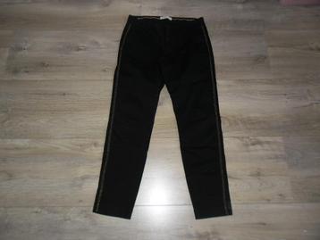 Summum Woman Zwarte Lange Broek Met Gouden Bies Maat 40 beschikbaar voor biedingen