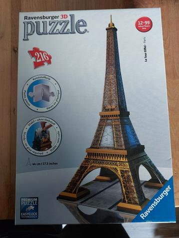 Ravensburger 3D Puzzel Eiffeltoren - 216 stukjes beschikbaar voor biedingen