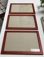 3 fotolijstjes waarvan 1 gratis- teak  kleurig-33x23-hout, Huis en Inrichting, Woonaccessoires | Lijsten, Ophalen, Minder dan 50 cm