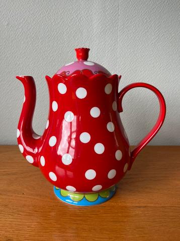 Oilily servies Polka Dots - Douwe Egberts thee- of koffiepot beschikbaar voor biedingen
