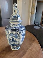 Delftsblauwe foo dog deksel vaas, Ophalen of Verzenden