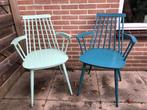 >20 Vintage Stoelen Set - Blauw & Mintgroen, Ophalen, Zo goed als nieuw, Metaal