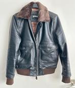 Schott leren piloten jas aviator bomber bruin M, Schott, Bruin, Zo goed als nieuw, Verzenden
