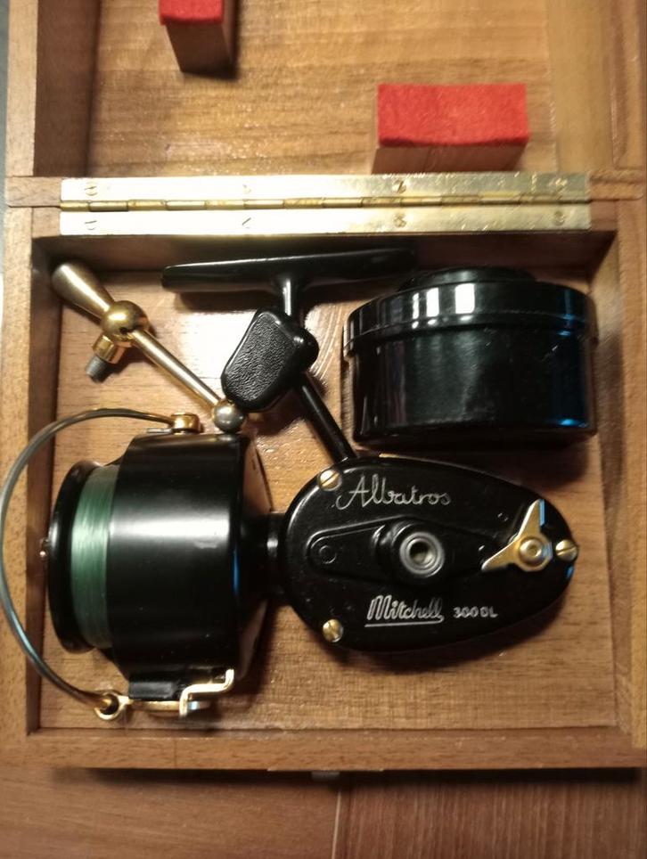 Mitchell Albatros 300 DL Molen in Houten Doos, Watersport en Boten, Hengelsport | Karpervissen, Zo goed als nieuw, Molen, Ophalen of Verzenden
