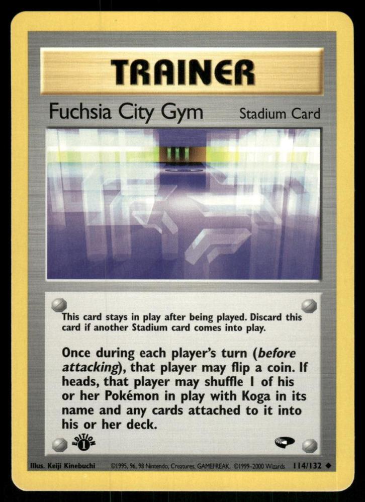 Fuchsia City Gym 114/132 - Gym Challenge (1st edition), Hobby en Vrije tijd, Verzamelkaartspellen | Pokémon, Gebruikt, Verzenden