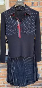 Didier Parakian dames pakje in zwart met rode accenten 44, Kostuum of Pak, Verzenden, Zwart, Maat 42/44 (L)