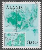 ALAND 3,00 M zegel Landkaart van Alandse Eilanden 1984, Verzenden, Finland, Gestempeld