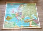 Vintage, grote wandkaart van Europa - J. B. Wolters, Antiek en Kunst, Ophalen, Aardrijkskunde