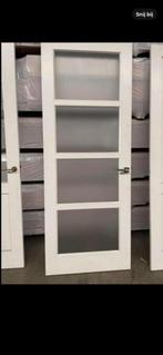Binnendeur 88x 231,5 4x glas, Doe-het-zelf en Verbouw, Ophalen, 80 tot 100 cm, 215 cm of meer, Binnendeur
