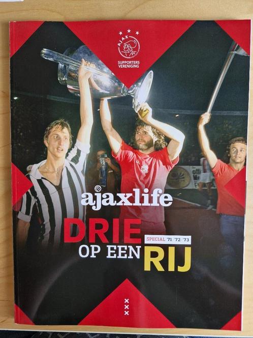 Ajaxlife Drie op een rij - Special 71/72/73, Boeken, Tijdschriften en Kranten, Zo goed als nieuw, Sport en Vrije tijd, Ophalen of Verzenden