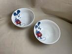 2 aardewerk Disney schaaltjes Mickey Mouse, Verzamelen, Ophalen of Verzenden, Mickey Mouse, Gebruikt, Servies