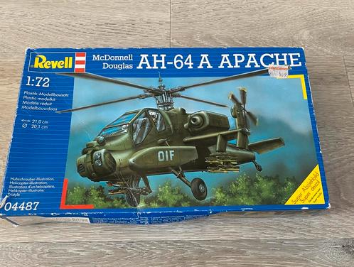 Revell Apache AH-64 A 04487, Hobby en Vrije tijd, Modelbouw | Vliegtuigen en Helikopters, Gebruikt, 1:72 tot 1:144, Revell, Ophalen of Verzenden