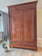 Prachtige strakke antieke servieskast demontabel, Ophalen of Verzenden