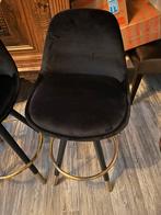 3 leuke barkrukken zwart goud zit hoogte 68 €125, Huis en Inrichting, Barkrukken, 2 krukken, Ophalen, Zo goed als nieuw, 60 tot 90 cm