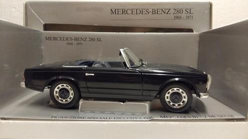 Mercedes Benz 280 SL Museum Editie blauw Giodi 1:18 KRD, Hobby en Vrije tijd, Modelauto's | 1:18, Zo goed als nieuw, Auto, Overige merken