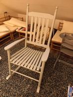 Houten schommelstoel (mintgroen), Huis en Inrichting, Stoelen, Ophalen, Gebruikt, Bruin, Eén