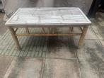 Bamboe salontafel tuintafel tafel bohemian, Tuin en Terras, Ophalen, Gebruikt, Overige materialen