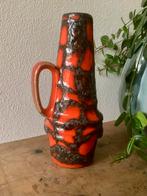 West Germany vaas, Ophalen of Verzenden, Rood, Aardewerk of Porselein, Minder dan 50 cm