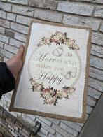 Canvas Kwantum met Tekst, Ophalen of Verzenden, Nieuw