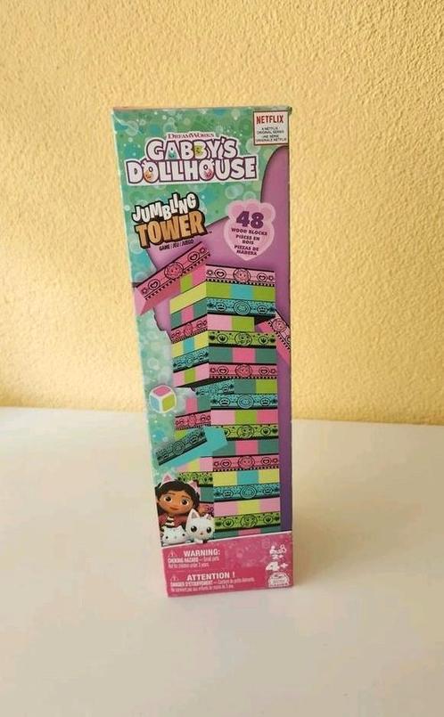 Jumbling Tower Gabby's Dollhouse Jenga, Hobby en Vrije tijd, Gezelschapsspellen | Overige, Gebruikt, Ophalen of Verzenden