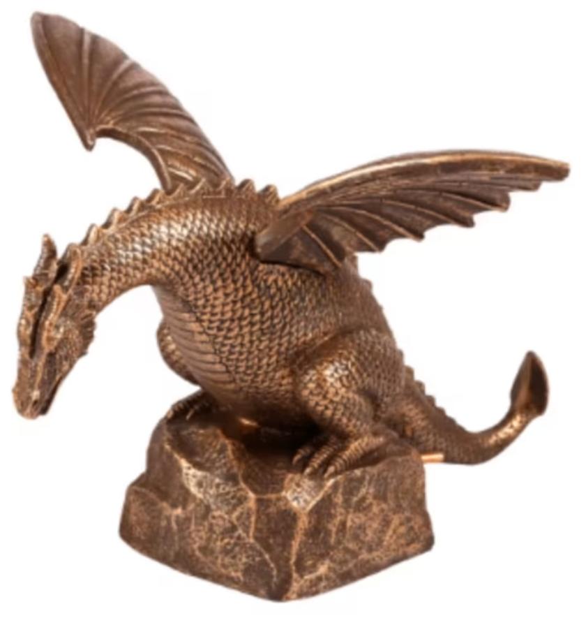 Prachtig Draken beeld / fontein bronskleurig (30cm), Ophalen of Verzenden, Nieuw