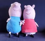 2 grote knuffels Peppa Pig & George 50 cm, Ophalen of Verzenden, Zo goed als nieuw, Overige typen
