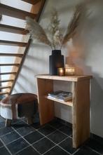 Robuuste houten sidetable haltafel eikenhout landelijk 75 cm, Ophalen, Nieuw