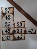 Emaille huisnummers, Ophalen of Verzenden