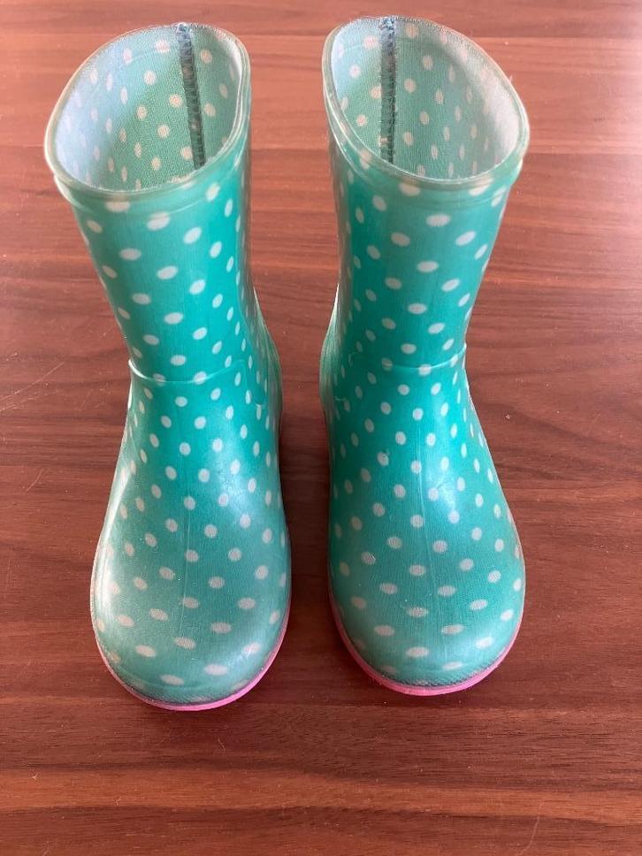 Regenlaarzen kind – maat 21 – groen stippen Hema, Kinderen en Baby's, Kinderkleding | Schoenen en Sokken, Gebruikt, Laarzen, Jongen of Meisje