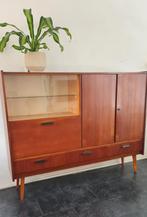 Prachtige retro vintage highboard buffet kast, Ophalen, Gebruikt, 25 tot 50 cm, 100 tot 150 cm