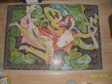 NIEUW, GROOT stramien Vrouw B2/sprookje? Heb ook DMC garens beschikbaar voor biedingen