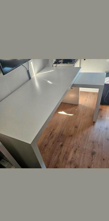 IKEA MALM Bureau met Uittrekbaar Blad - Wit 151 cm - afbeelding 4