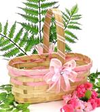 Zeer mooie ovale natuurkleur mandje., Verzenden, Nieuw, Feestartikel, Geboorte of Huwelijk