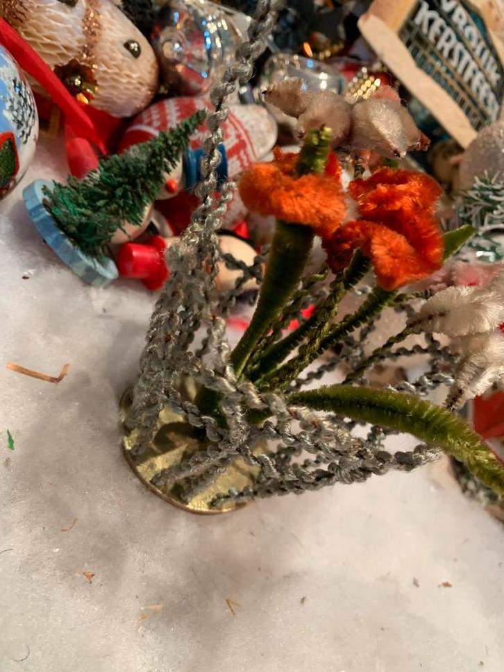 #kerst Vintage Kerstdecoratie chinelle, Diversen, Kerst, Gebruikt, Ophalen of Verzenden