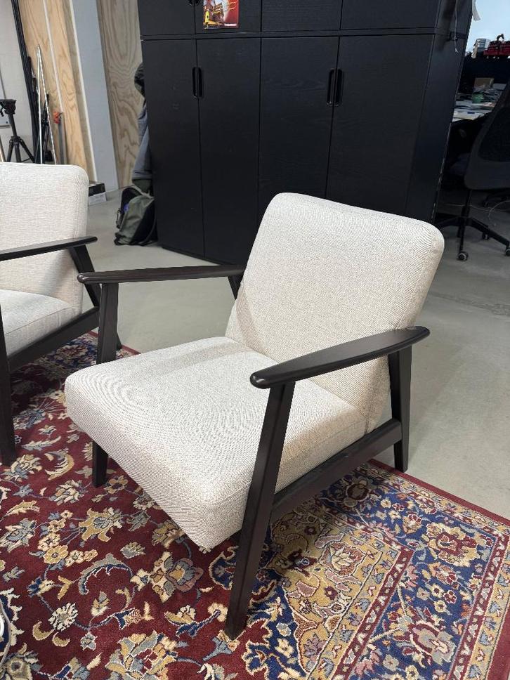 Fauteuil Ikea, Ekenaset, Huis en Inrichting, Fauteuils, Gebruikt, Hout, Stof, 50 tot 75 cm, 75 tot 100 cm, Ophalen