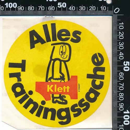 Sticker: Klett - Alles trainingssache, Verzamelen, Stickers, Zo goed als nieuw, Bedrijf of Vereniging, Ophalen of Verzenden