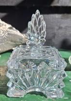 Kristallen Bonbonnière met Deksel, vintage persglas, Ophalen of Verzenden
