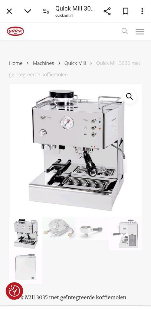 Quick Mill 3035 Espresso Machine + GARANTIE, Witgoed en Apparatuur, Koffiezetapparaten, Zo goed als nieuw, Gemalen koffie, Koffiebonen