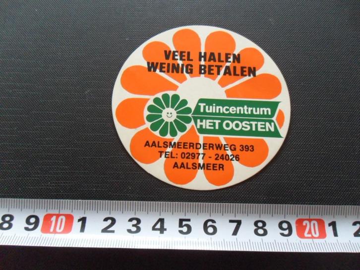stickers Aalsmaar Tuincentrum HET OOSTEN, Verzamelen, Stickers, Zo goed als nieuw, Ophalen