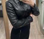 Leren Jumpsuit met knopen en rits maat M, Kleding | Dames, Jumpsuits, Verzenden, Zo goed als nieuw, Zwart