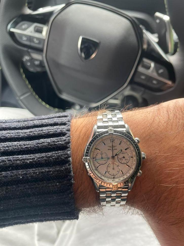 Breitling chronograph cockpit (full set box + papieren), Sieraden, Tassen en Uiterlijk, Horloges | Heren, Zo goed als nieuw, Overige merken